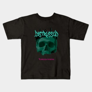 Distressed grunge skull Kids T-Shirt